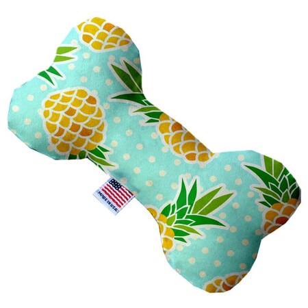 Mirage Pet Products Pineapples & Polka Dots 8 in. Stuffing Free Bone Dog Toy 1129-SFTYBN8
